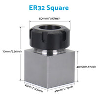 ER-32 Hex Square Collet Block Spring Chuck Collet Holder Suitable For Lathe Engraving Machine
