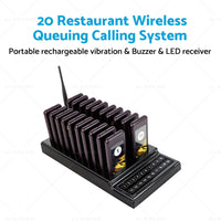 20 Restaurant Coaster Pager Guest Call Wireless Paging Queuing Calling System AU