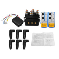 500A 12V Heavy Duty Electric Contactor Winch Solenoid Suitable For 4x4 Recovery with Twin Wireless Remote
