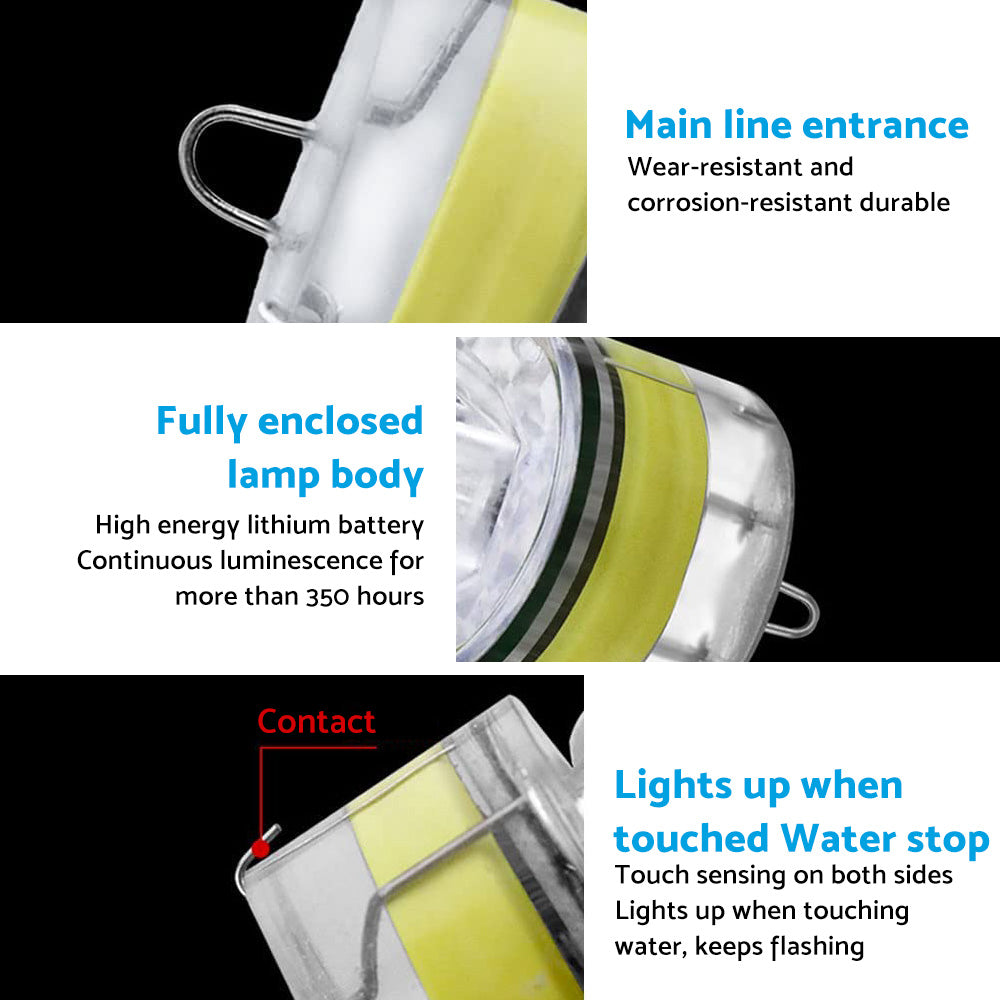 LED Underwater Fishing Light Deep Drop Squid Strobe Bait Lure Lamp