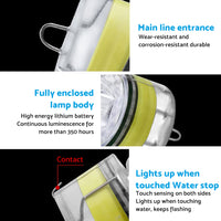 LED Underwater Fishing Light Deep Drop Squid Strobe Bait Lure Lamp