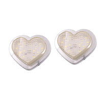 Pair of 12V LED Side Marker Indicators Suitable For Heart Clear Flash White