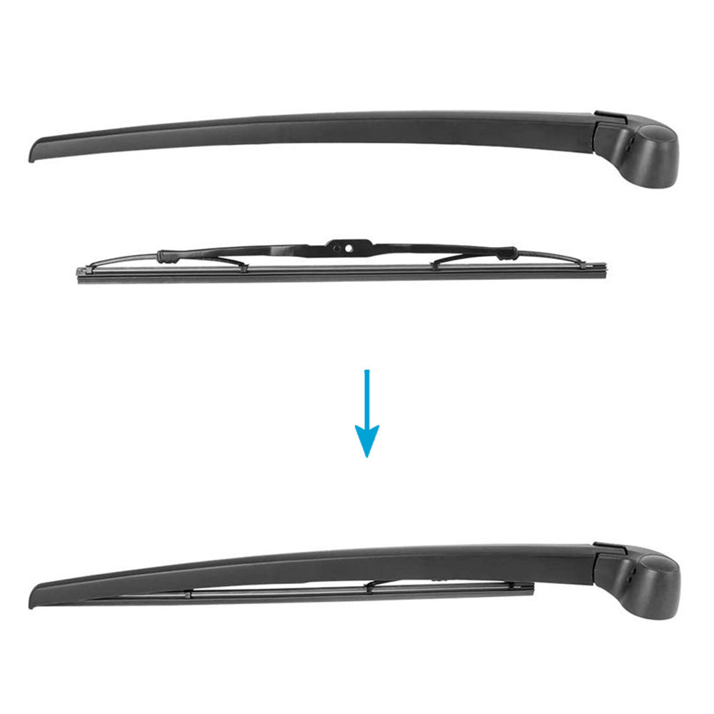 Rear Windscreen Wiper Blade and Arm Set Suitable For Audi Q7 4LB 2006-2015