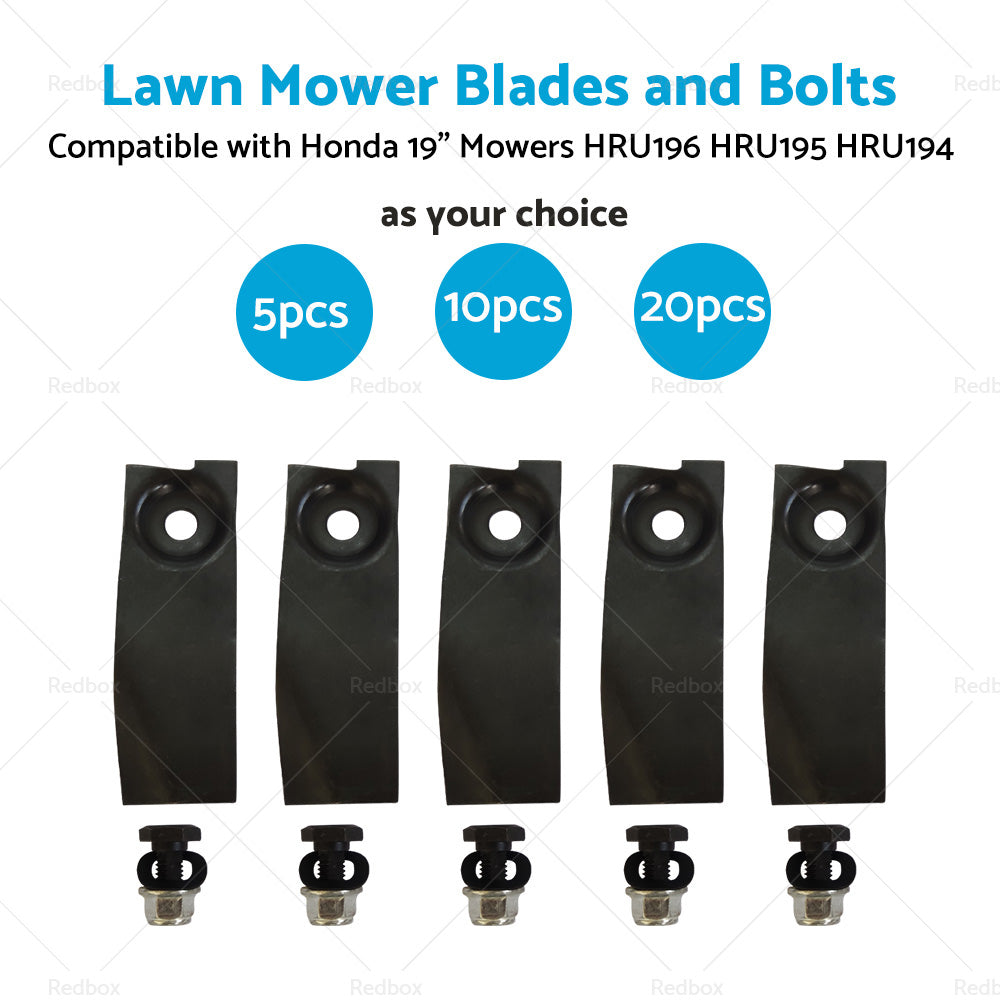 {{ 5/10/20x Lawn Mower Blades and Bolts For Honda19  Mowers HRU196 HRU195 HRU194 }} - Buy Car Parts Online at {{ Kaka Auto Parts }}.
