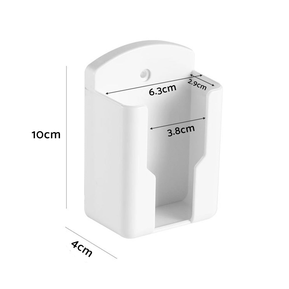 Air Conditioner Remote Control Holder Wall-Mounted Cover Storage Universal White