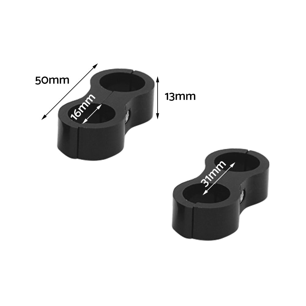 10x AN8 8AN Nylon Braided Stainless Steel Fuel Oil Line Hose Separator Clamp