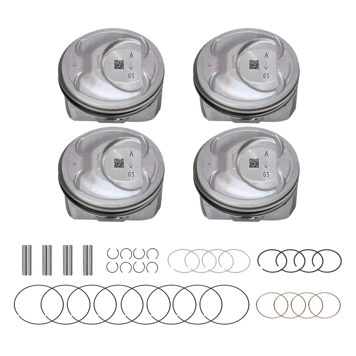 {{ Engine Piston w/ Rings Kit Suitable For Kia Sorento Optima Hyundai Sonata 2.4L }} - Buy Car Parts Online at {{ Kaka Auto Parts }}.