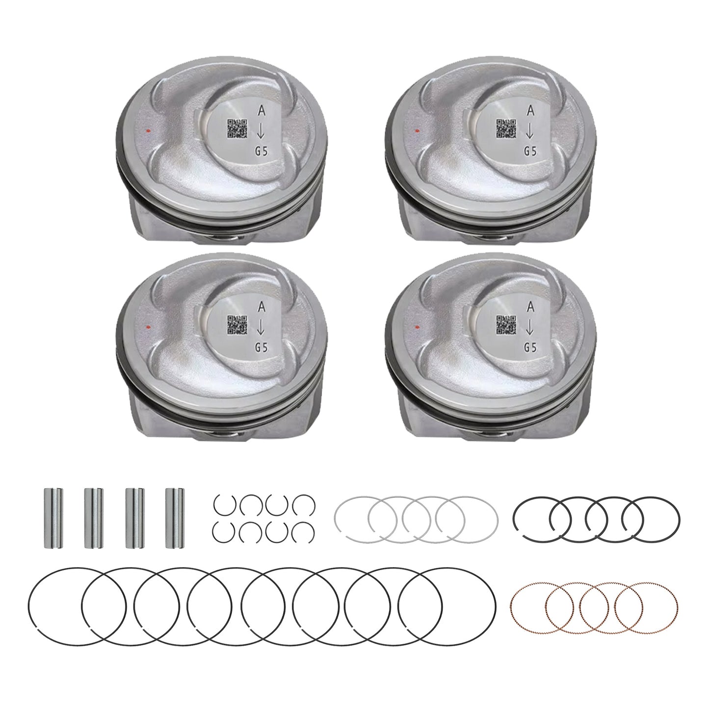 {{ Engine Piston w/ Rings Kit Suitable For Kia Sorento Optima Hyundai Sonata 2.4L }} - Buy Car Parts Online at {{ Kaka Auto Parts }}.