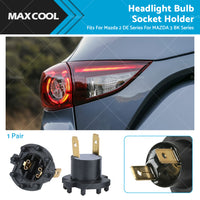 {{ 1 Pair Headlight Bulb Socket Adapter Holder Fits For Mazda 2 DE For MAZDA 3 BK }} - Buy Car Parts Online at {{ Kaka Auto Parts }}.