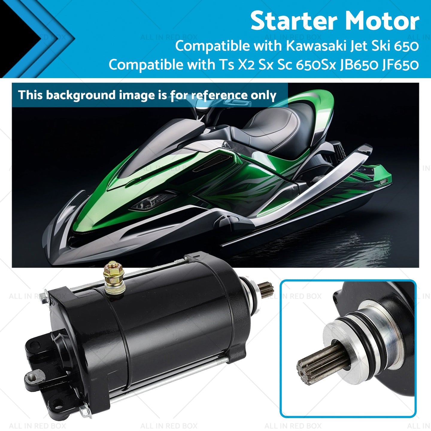 {{ Starter Motor Suitable for Kawasaki Jet Ski 650 Ts X2 Sx Sc 650Sx JB650 JF650 }} - Buy Car Parts Online at {{ Kaka Auto Parts }}.