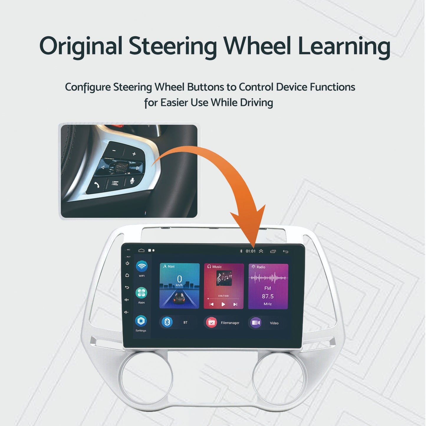 Car Radio Android 13 GPS BT Apple CarPlay Suitable For Hyundai i20 2012-2015