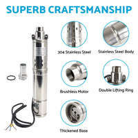 {{ 3in 48V 750W Solar Bore Pump Screw MPPT Submersible Deep Well Pump 140M }} - Buy Car Parts Online at {{ Kaka Auto Parts }}.