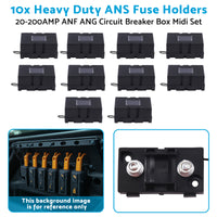 {{ 10x Heavy Duty ANS Fuse Holder 20-200AMP ANF ANG Circuit Breaker Box Midi Set }} - Buy Car Parts Online at {{ Kaka Auto Parts }}.