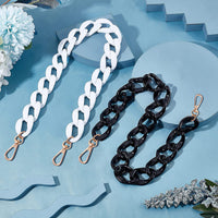2PCS Resin Purse Chain Handle Acrylic Bag Strap Detachable Purse Clutches Handle