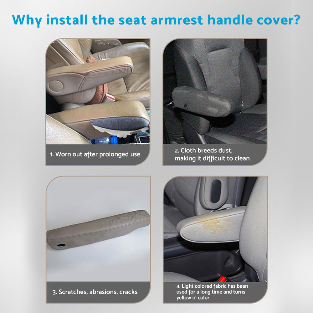 2x Leather Seat Armrest Handle Cover Suitable For Range Rover Sport 2005-2013