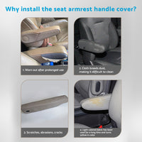 2x Leather Seat Armrest Handle Cover Suitable For Range Rover Sport 2005-2013