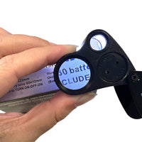 60x30mm Pocket Jeweller’s Eye Loupe Magnifier With LED Light Suitable For Jewelry