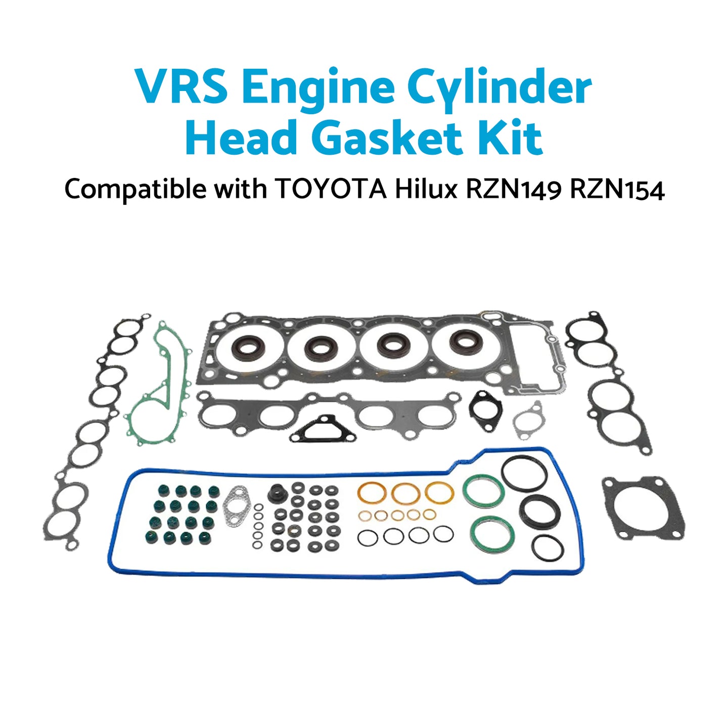 {{ VRS Cylinder Head Gasket Set Kit Suitable for Hilux RZN149 RZN154 97-05 3RZ-FE }} - Buy Car Parts Online at {{ Kaka Auto Parts }}.