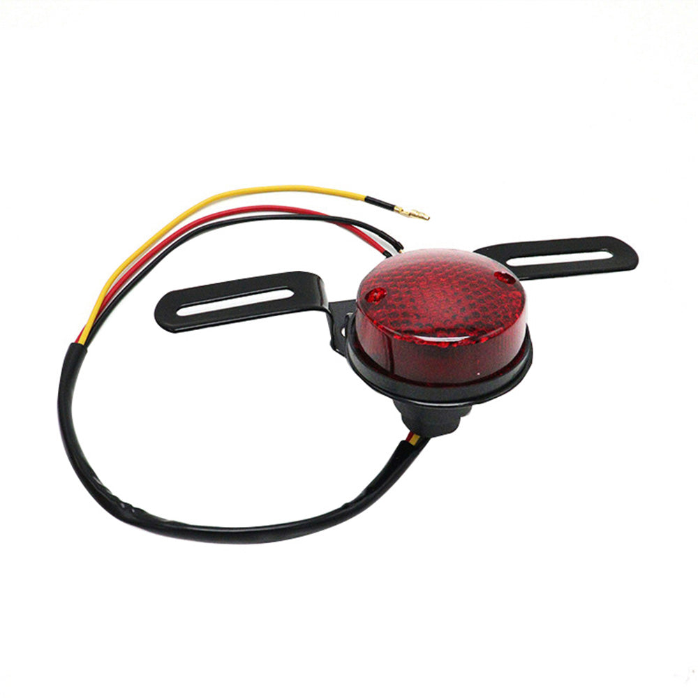 Motorcycle Tail Brake Light with Number Plate Lamp Suitable For Universal Use Retro Rear Stop Light