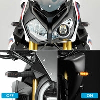 4x Motorcycle LED Turn Signal Indicators Suitable For Bikes – Amber, Universal Fitment