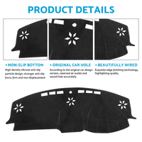 Black Dash Mat Dashboard Cover Suitable For Chrysler 300C LE SRT 2005-2012