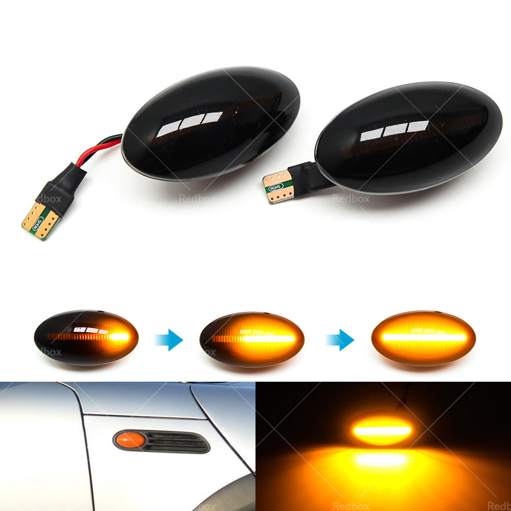 {{ Pair LED Side Indicator Turn Signal Light Lamp For Mini Cooper JCW R50 R53 R52 }} - Buy Car Parts Online at {{ Kaka Auto Parts }}.