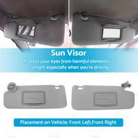 {{ Pair Sun Visor Left Right Suitable For Holden Barina TM 2011-2018 Grey }} - Buy Car Parts Online at {{ Kaka Auto Parts }}.