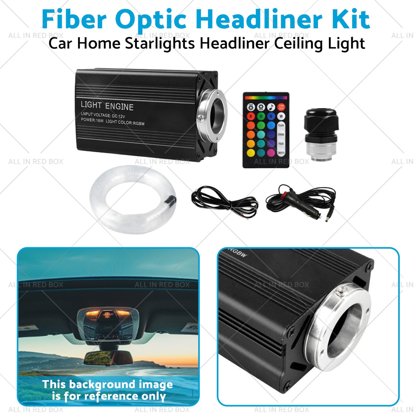 {{ 500PCS LED Fiber Optic Kit Car Home Starlights Headliner Ceiling Light w or Remote }} - Buy Car Parts Online at {{ Kaka Auto Parts }}.