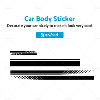 {{ 5x Car Side Body Sticker Vinyl Hood Roof Decals Racing Long Stripe Universal }} - Buy Car Parts Online at {{ Kaka Auto Parts }}.