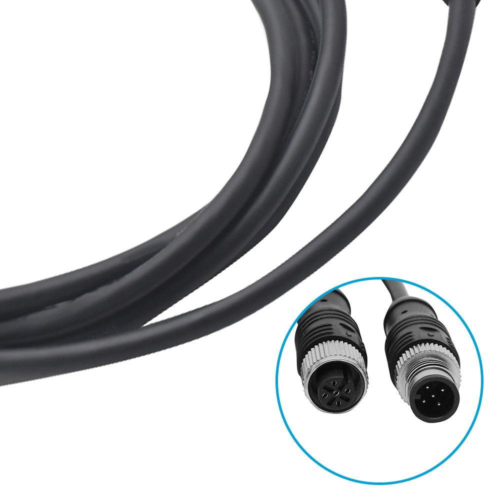 5-Core Black 2m NMEA2000 Cable with Female Straight Head to Male Straight Head NMEA2000 Drop Cable