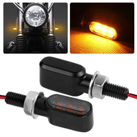 4x Motorcycle Indicator Turn Signal Blinkers Amber Mini LED Lights Suitable For All Motorcycles