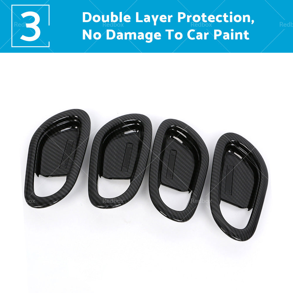 {{ Carbon Black Interior Door Bowl Cover Trim Fit For Nissan Navara NP300 2015-2021 }} - Buy Car Parts Online at {{ Kaka Auto Parts }}.