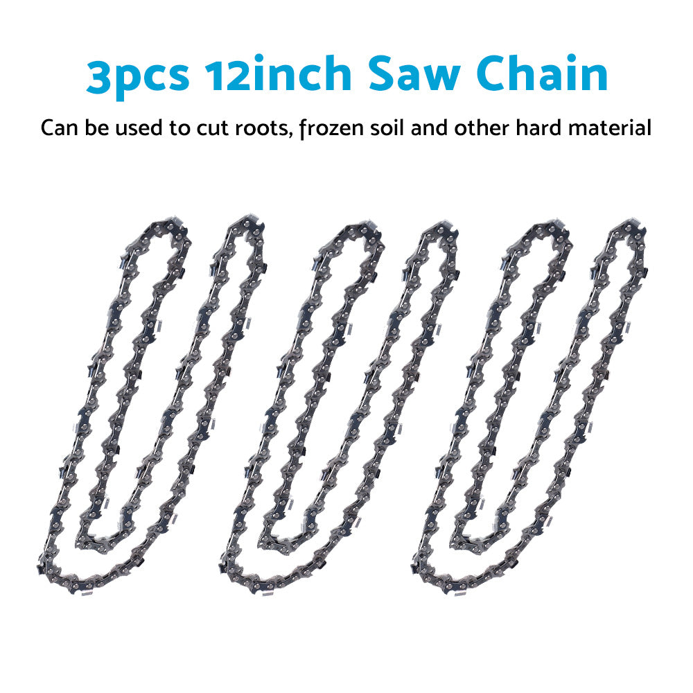3X 12in Chain Fit for MAKITA CORDLESS 2x18V 36V CHAINSAW DUC302 DUC302Z
