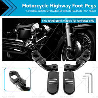 compare product Motorcycle Highway Foot Pegs Suitable For Harley Street Glide Road Glide 1-1 4inch