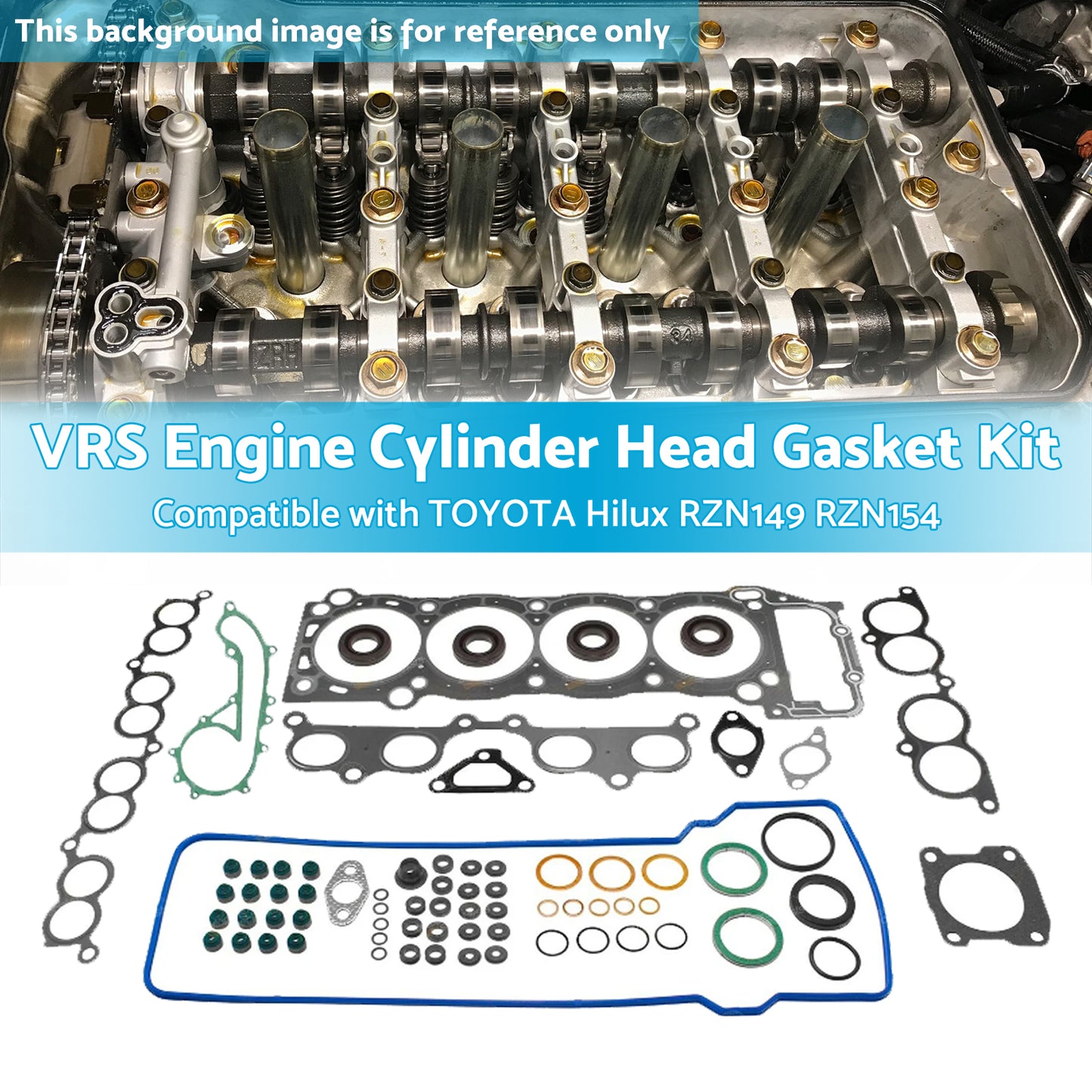 {{ VRS Cylinder Head Gasket Set Kit Suitable for Hilux RZN149 RZN154 97-05 3RZ-FE }} - Buy Car Parts Online at {{ Kaka Auto Parts }}.