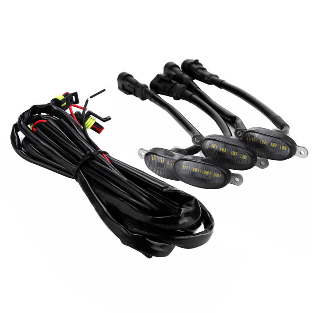 Front Grille Smoked Lens White LED Running Light Suitable For Raptor Style Grill 4x