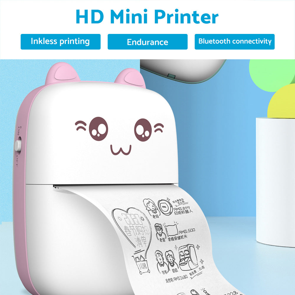 Pocket Thermal Printer Mini Bluetooth Label & Photo Printing Machine Suitable For Mobile Phone