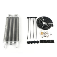 Universal 4 Row Transmission Oil Cooler Radiator Converter  Hose Mounting Kit