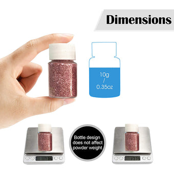 compare product 24 x 20ml Colors Glitter Pigment Debris Resin Epoxy Dream Flash Powder Crafts