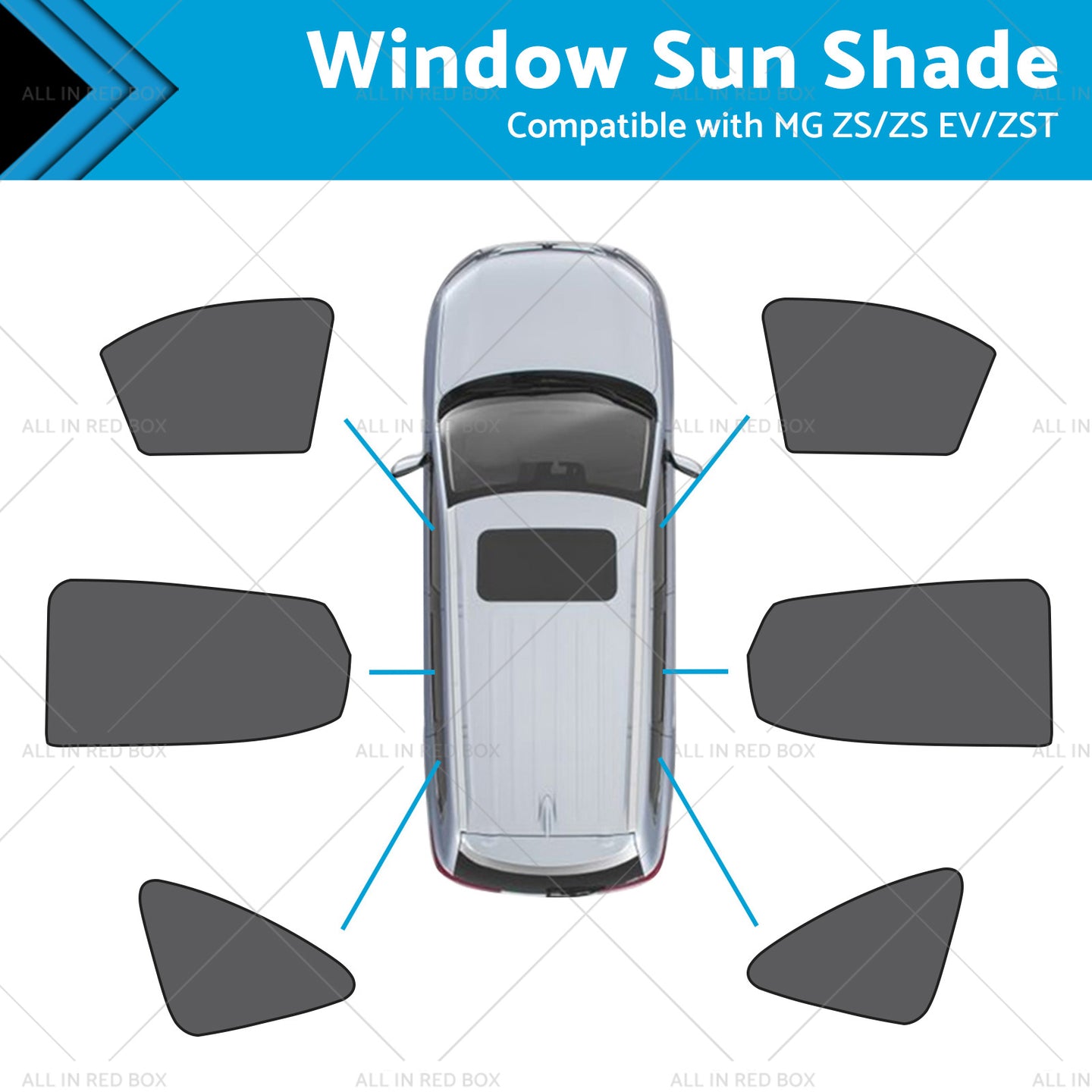 {{ Window Magnetic Mesh Sun Blind Shade Suitable for MG ZS ZST ZS EV 2018-23 }} - Buy Car Parts Online at {{ Kaka Auto Parts }}.