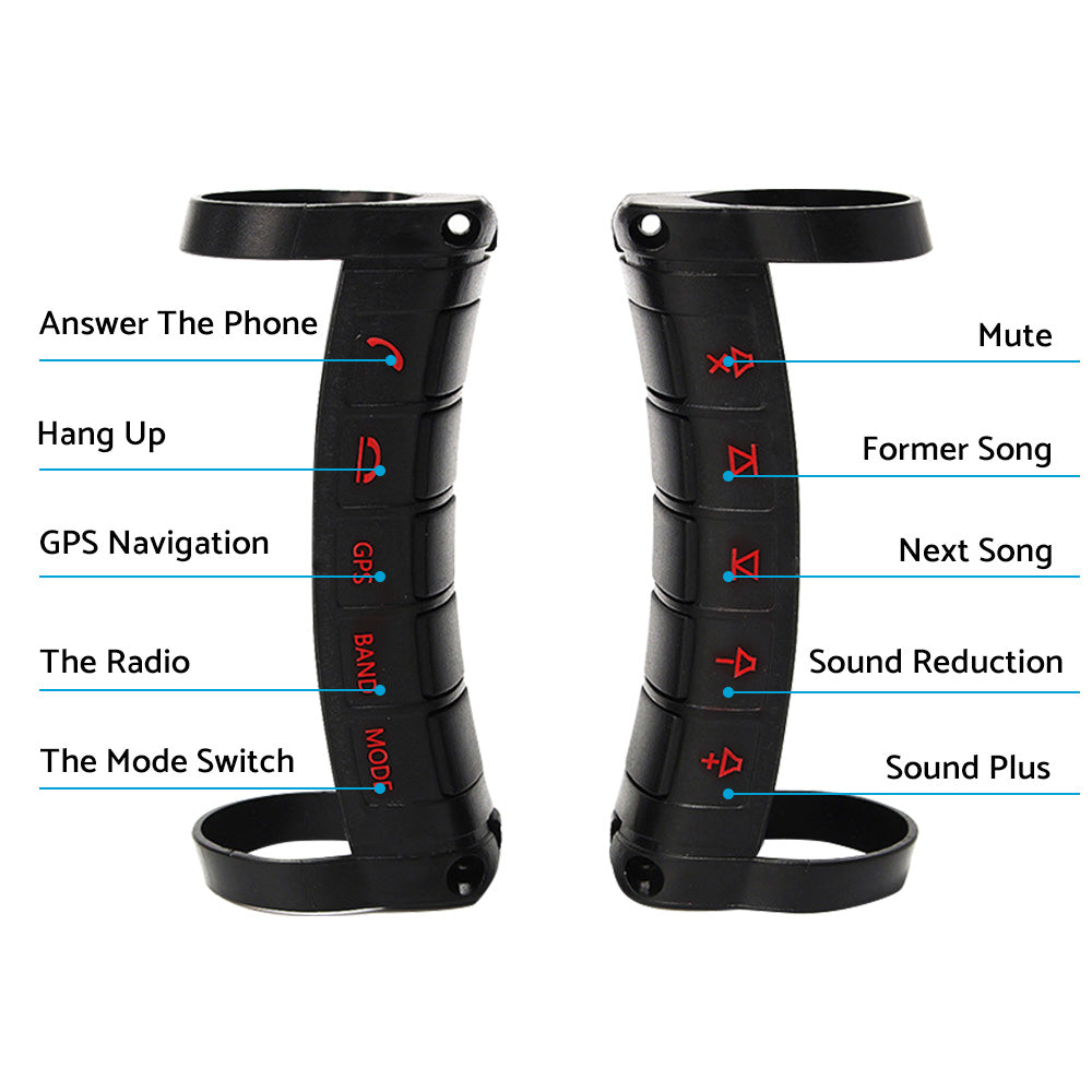 LED Wireless Bluetooth Car Steering Wheel Button Controller Suitable For Auto Stereo