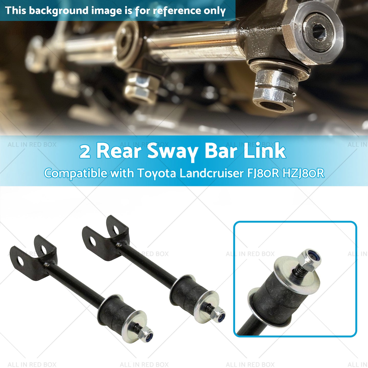 {{ 2 Rear Sway Bar LinkBush Kit Suitable for 92-19 Toyota Landcruiser FJ80R HZJ80R }} - Buy Car Parts Online at {{ Kaka Auto Parts }}.