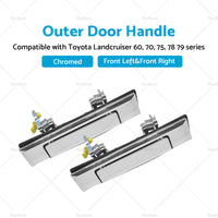 {{ PAIR Chrome Door Handles Suitable for Toyota Landcruiser 60 70 75 78 79 80-07 }} - Buy Car Parts Online at {{ Kaka Auto Parts }}.