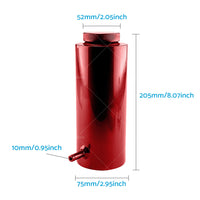 {{ 800ml Red Overflow Catch Tank Radiator Coolant Expansion Tank Bottle Header }} - Buy Car Parts Online at {{ Kaka Auto Parts }}.