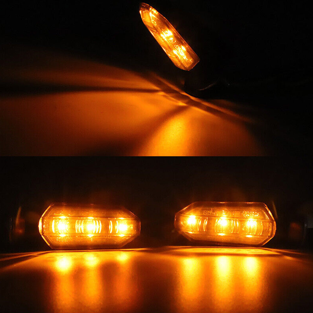 4x Motorcycle LED Turn Signal Indicators Suitable For Bikes – Amber, Universal Fitment