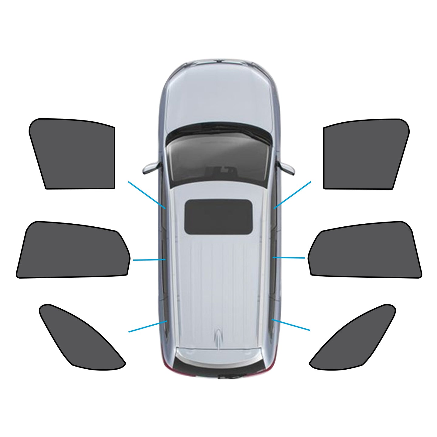 {{ 6x Magnetic Car Window Sun Shades Suitable for Mazda CX-3 CX3 2015-Current }} - Buy Car Parts Online at {{ Kaka Auto Parts }}.