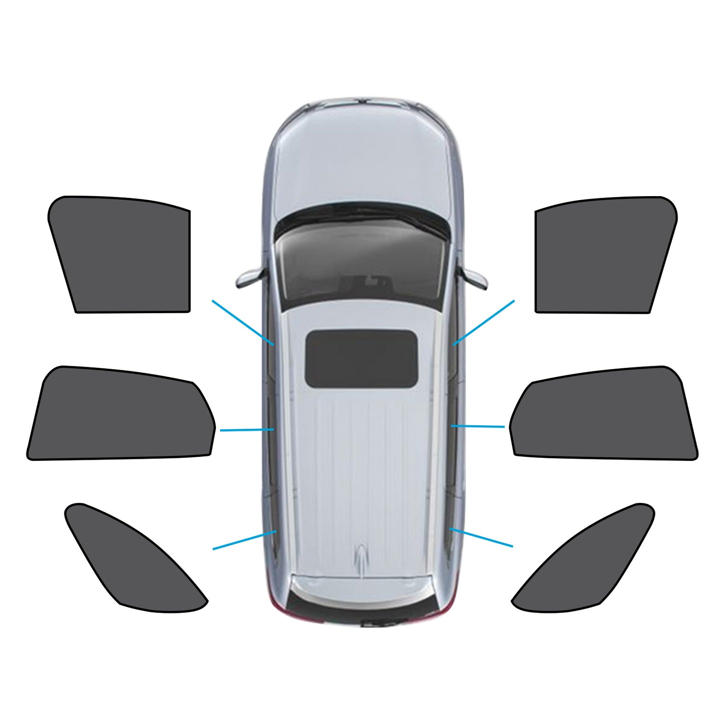 {{ 6x Magnetic Car Window Sun Shades Suitable for Mazda CX-3 CX3 2015-Current }} - Buy Car Parts Online at {{ Kaka Auto Parts }}.