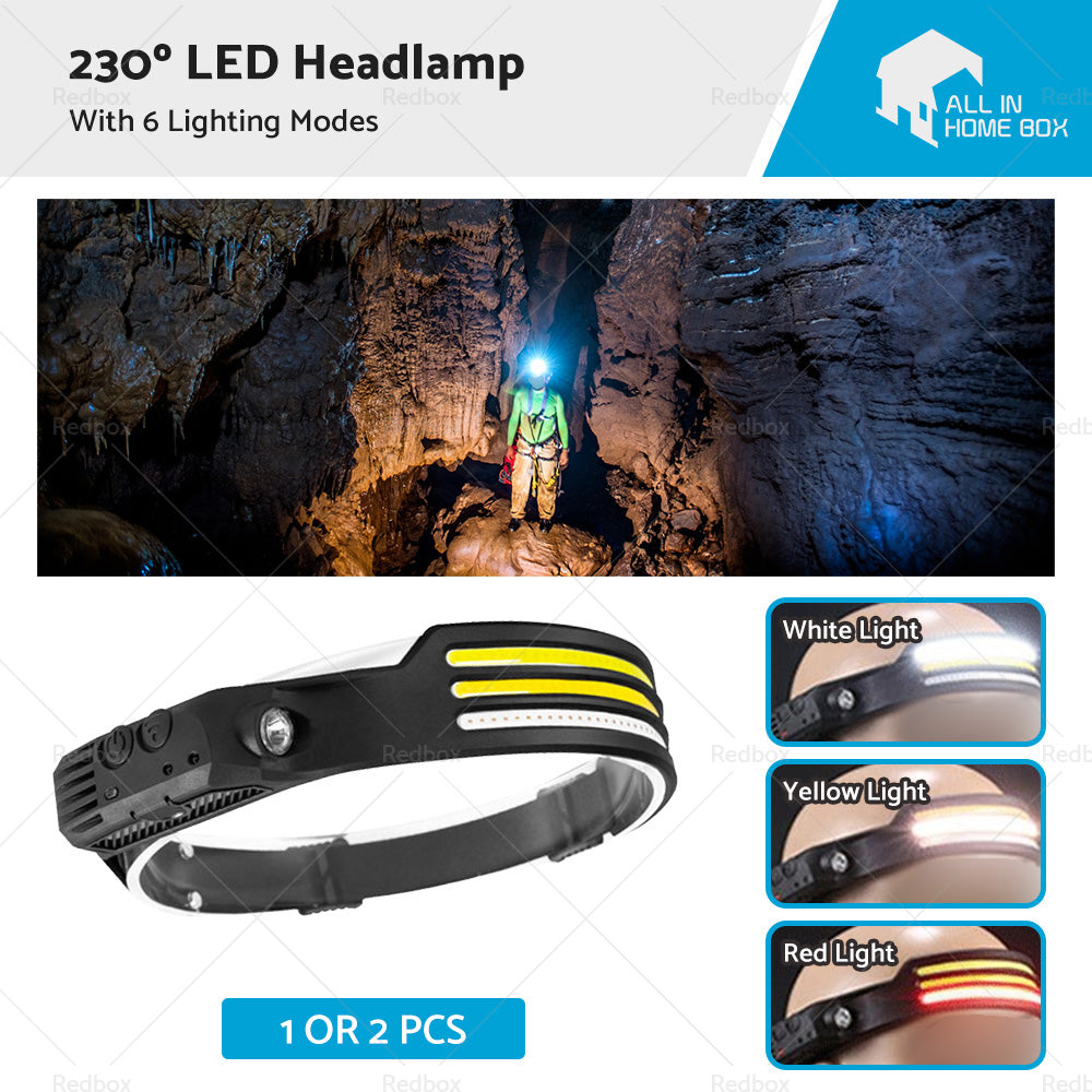 {{ 230º LED Headlamp Head Torch Headlight Rechargeable Super Bright }} - Buy Car Parts Online at {{ Kaka Auto Parts }}.