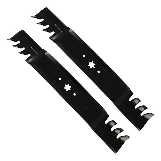 2x 42inch Blade Suitable for MTD  and  Cub Cadet ZTR RZT42 Gator Type Toothed Mulching