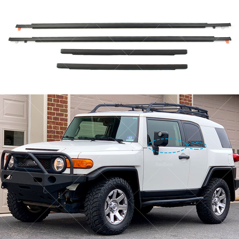 {{ 4x Door Auto Window Trim Moulding Belt Weatherstrip For Toyota 07-14 FJ Cruiser }} - Buy Car Parts Online at {{ Kaka Auto Parts }}.